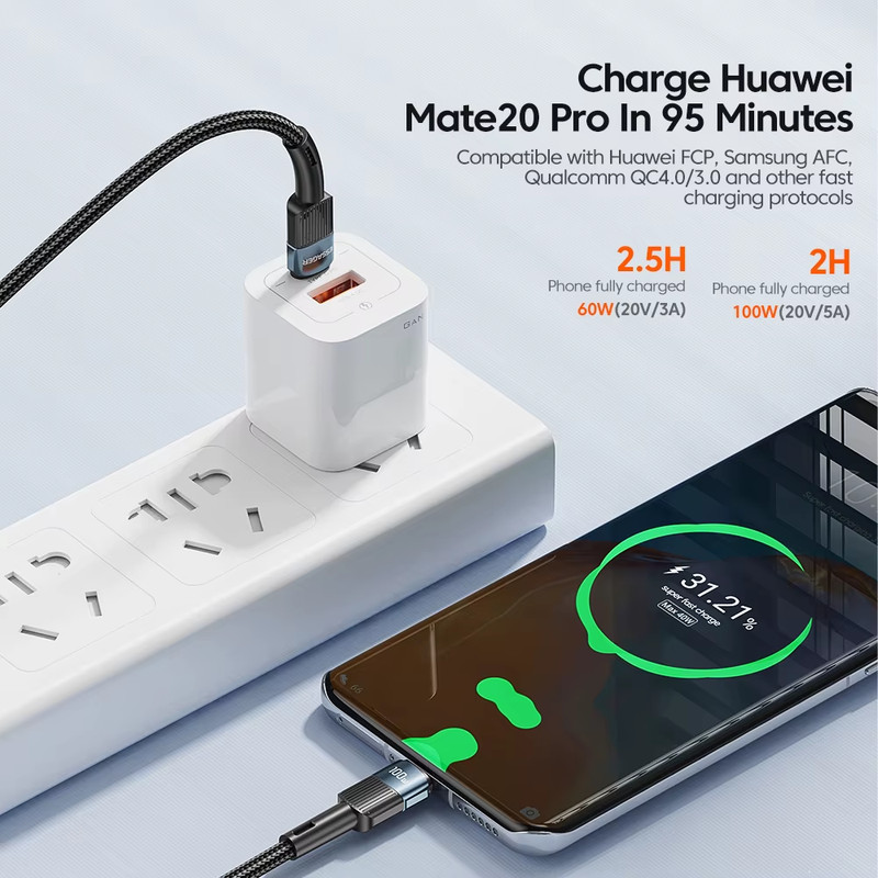 Essager 100W USB Type C to USB C Cable USB-C PD Fast Charging Charger Wire Cord gallery