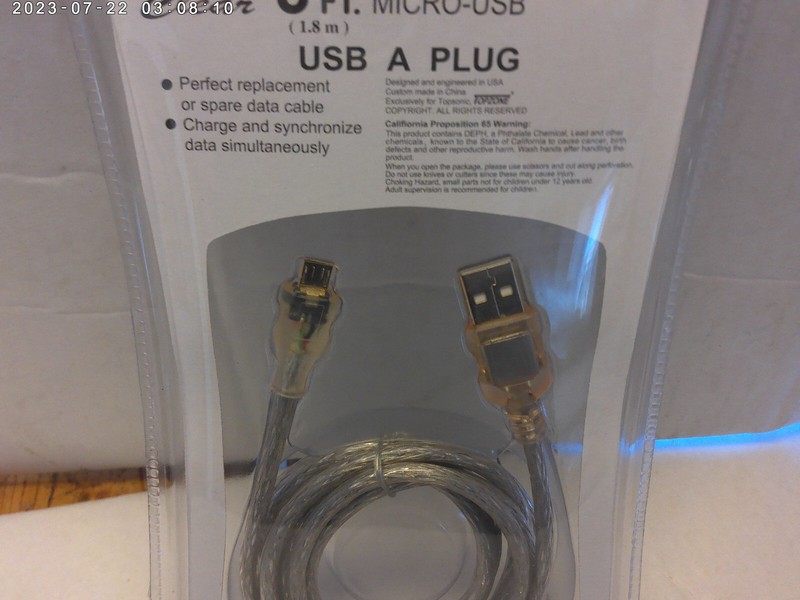 6 foot micro USB to USB cable NEW (pack of 2) gallery