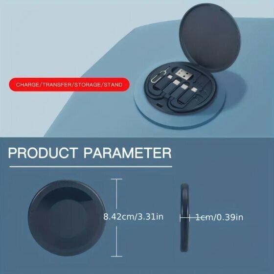 Multi USB Charging Adapter Cable Kit - Data Transfer & Card Storage Blue gallery