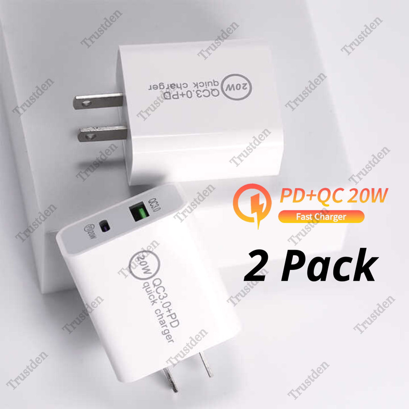 PD 20W USB Type-C Dual Port Adapter Wall Charger For Android iPhone 15 14 13 12