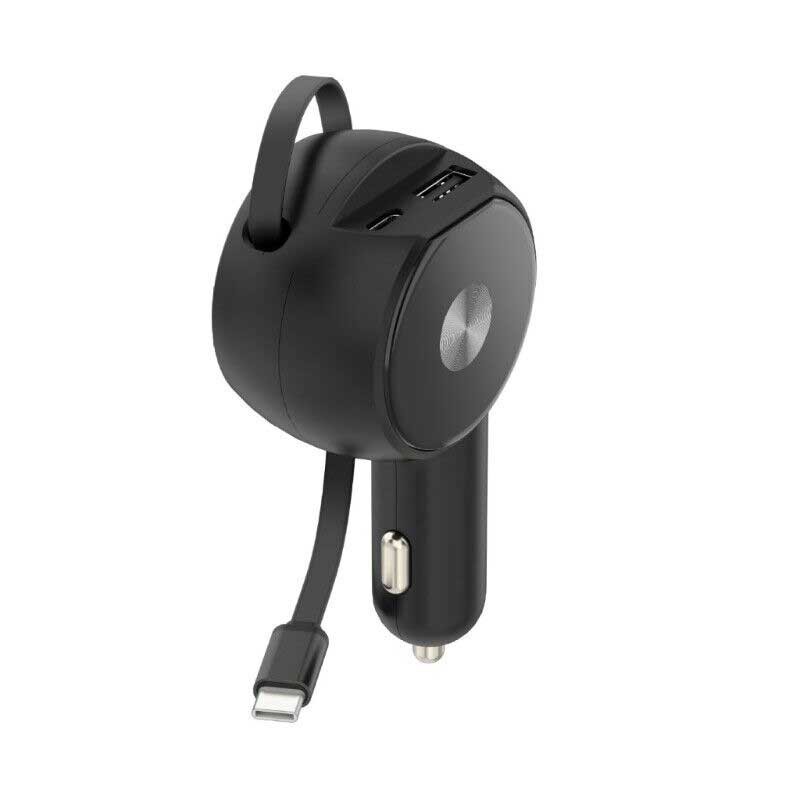 For Galaxy Z Fold 3/4/5/6/7 – 30W Car Charger Retractable 3