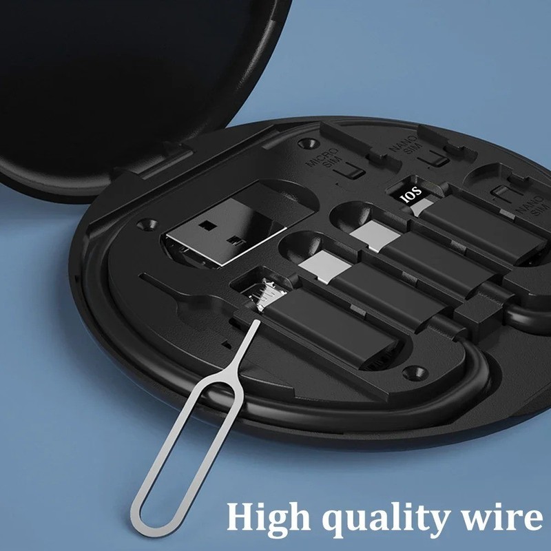 Multi USB Charging CableKit 60W USB-C to C, A to Micro/Type-C/8-Pin adapters Set