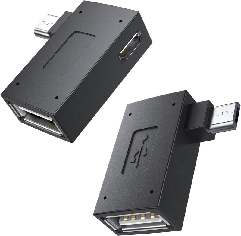 2-Pack Micro USB OTG Adapter for Fire TV Stick - Left and Right Angle Design gallery