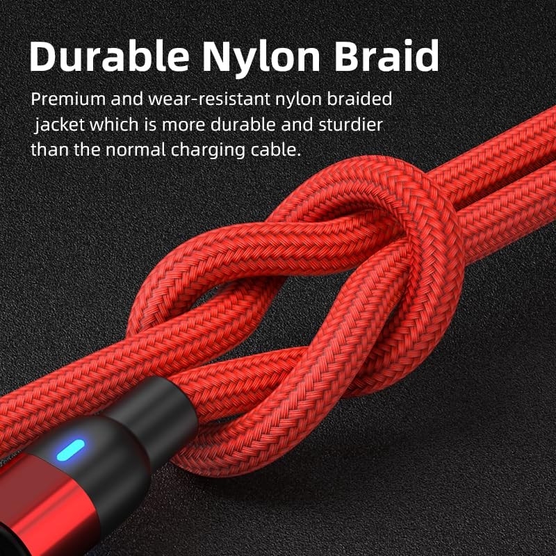 Magnetic Charging Cable 3-Pack 540° Rotation Magnetic Charger Cable with Ligh... gallery