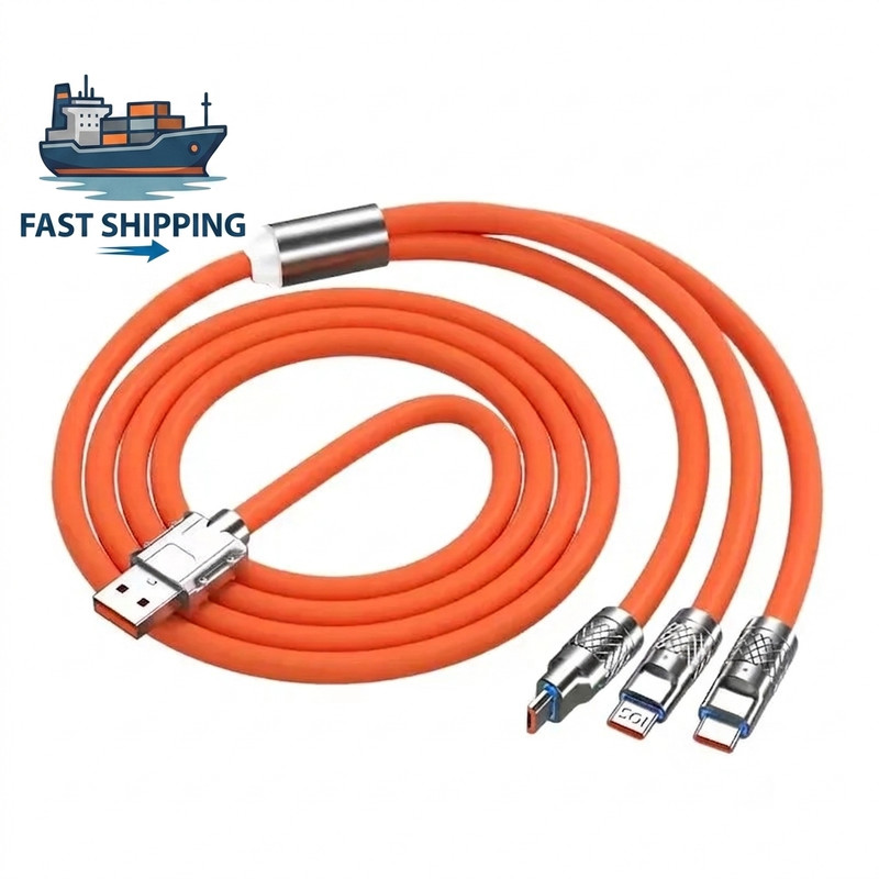 3 in 1 Fast Charging Cable Cell Phone Charger Cord For iPhone Type C Micro USB