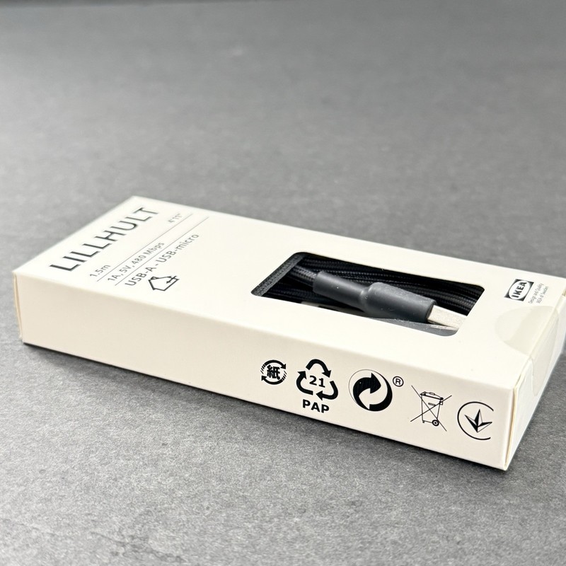 Ikea Lillhult USB-A, USB-MICRO 1A, 5V, 480 Mbps # 805.275.93 Gray Color gallery