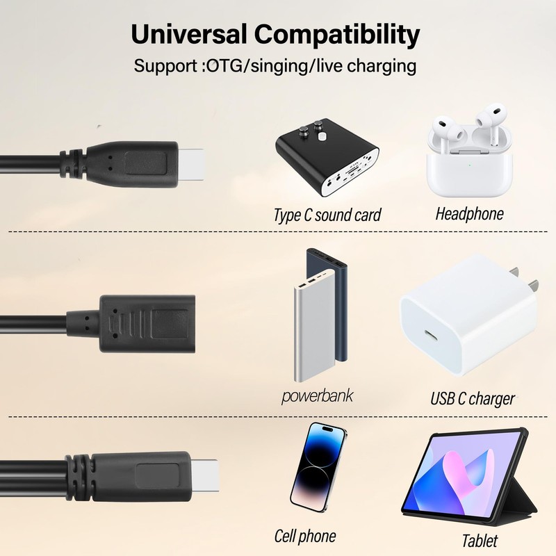 JSADZKJ Type C Charger Adapter Cable USB C OTG Sound Card 2 in... gallery
