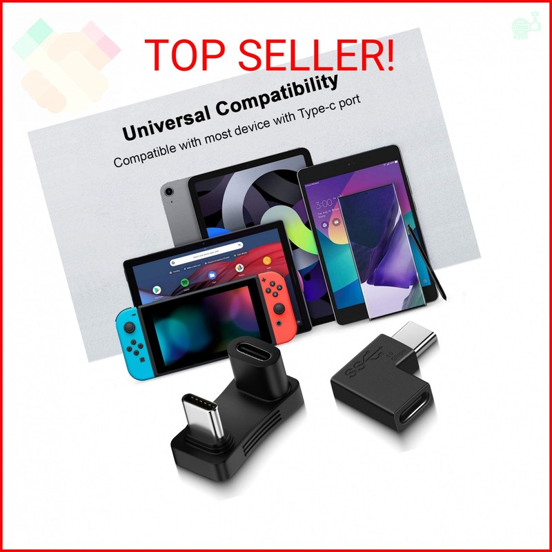 BORLTER CLAMP USB C 180 Degree Adapter 4Pack, USB C U Shape Adapter, 180 Degree gallery