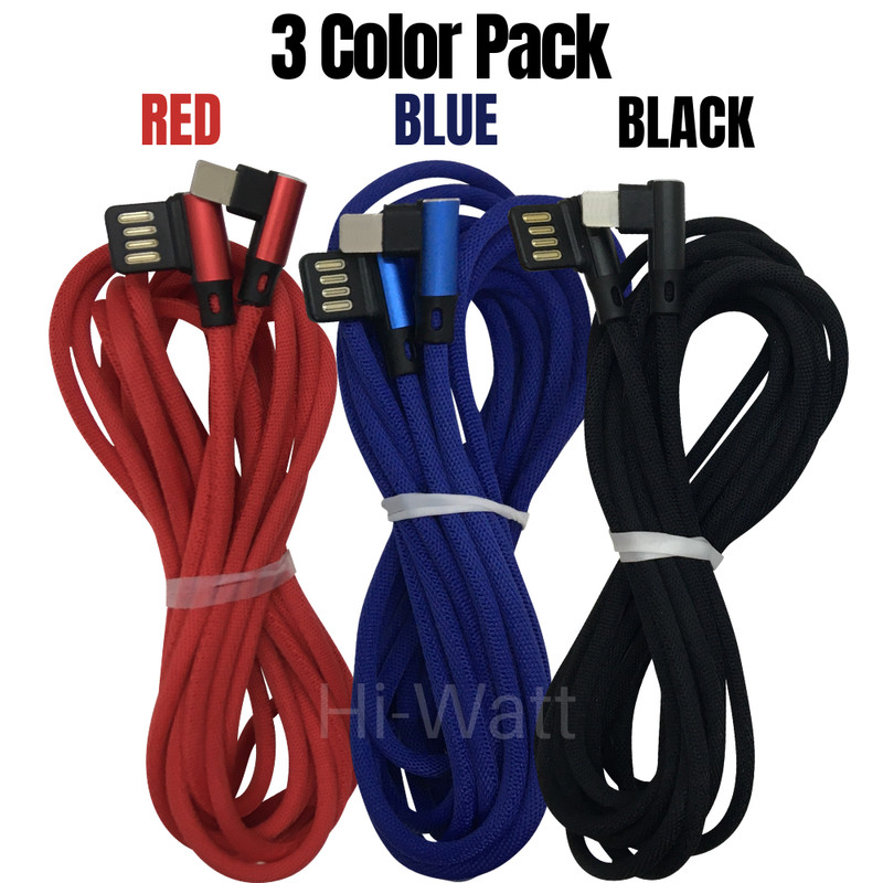 3Pack 90 Degree USB Cable 6Ft For iPhone 11 XS 7 iPad Charger Charging Data Cord gallery
