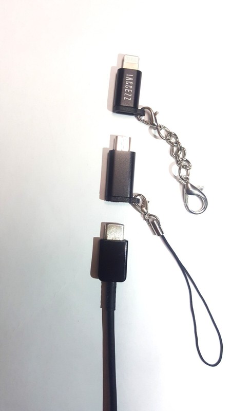 3PCS Lot Micro USB, 8-Pin, Type-C male Charger N Data Adapter w Antilost Layard gallery