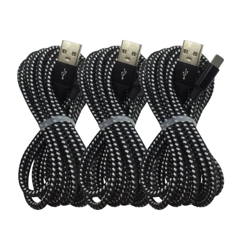 Braided Fast Charger Cable Heavy Duty USB Cord For iPhone 14 13 12 11 X XR SE 8