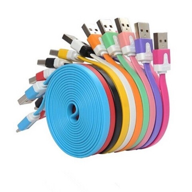 3 X 10FT flat noodle MICRO USB Charger Cable for SAMSUNG GALAXY S3 4 S6+ S7 gallery