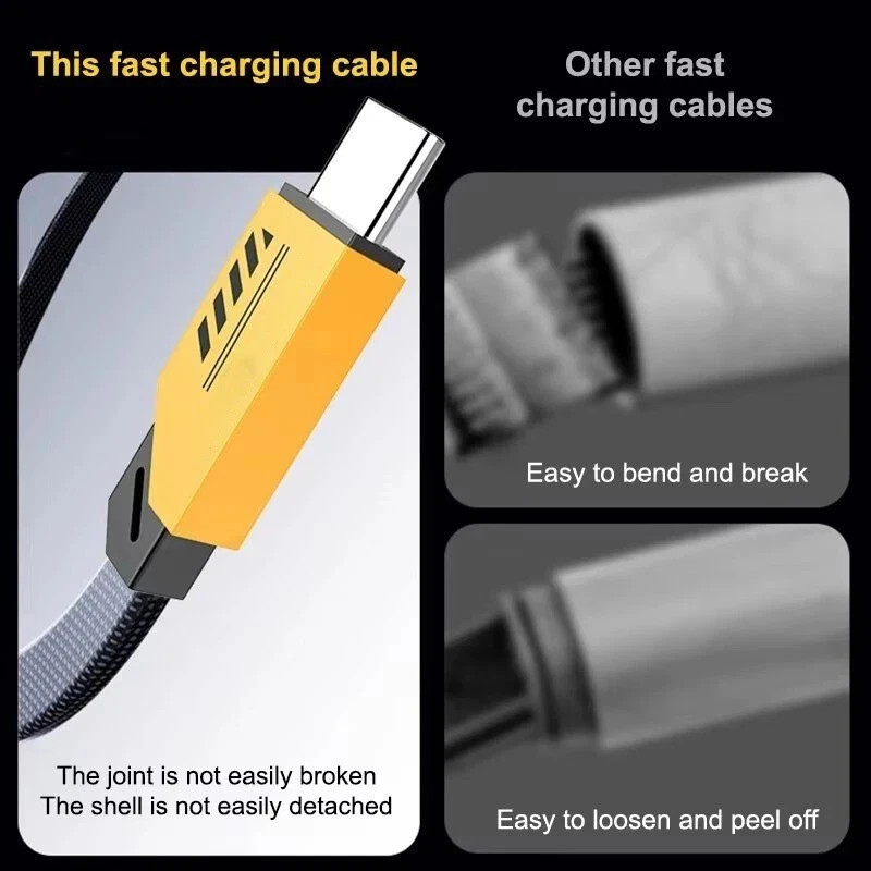 4 in1 Multi USB Charging Cable Fast Charger Cord For iPhone/Samsung/Type C/Micro gallery
