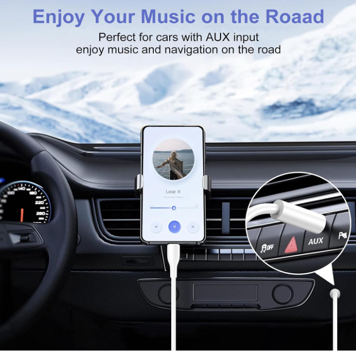 for iPhone 17 16 Aux Cord for Car, USB C to 3.5mm Headphone Jack Adapter | Car S gallery