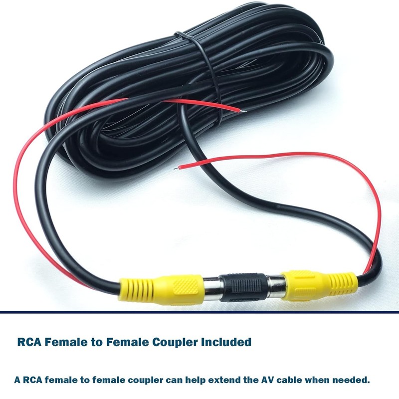 Cable Camara Reversa RCA 20FT Macho a Macho Video Audio Extension Coche gallery