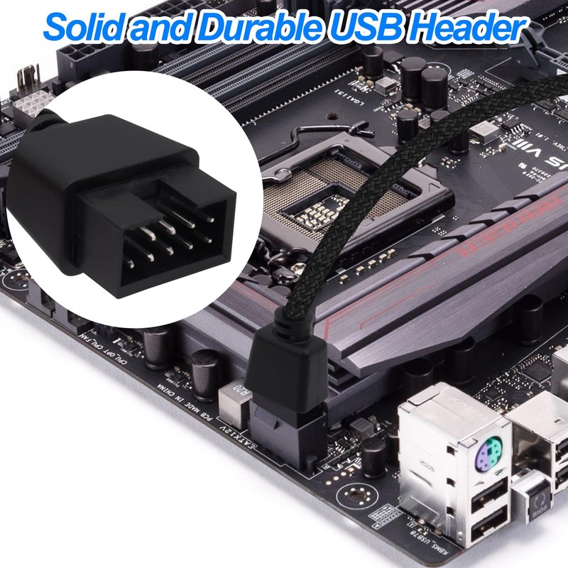 USB 2.0 to 9Pin Motherboard Header Adapter Cable USB Type A Male to 9 Pin Mal... gallery