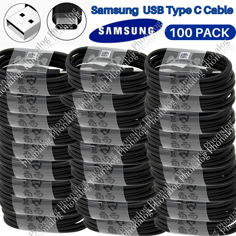 100X Bulk Lot Type C Charger Cable USB C Fast Charging Cord For Samsung Android