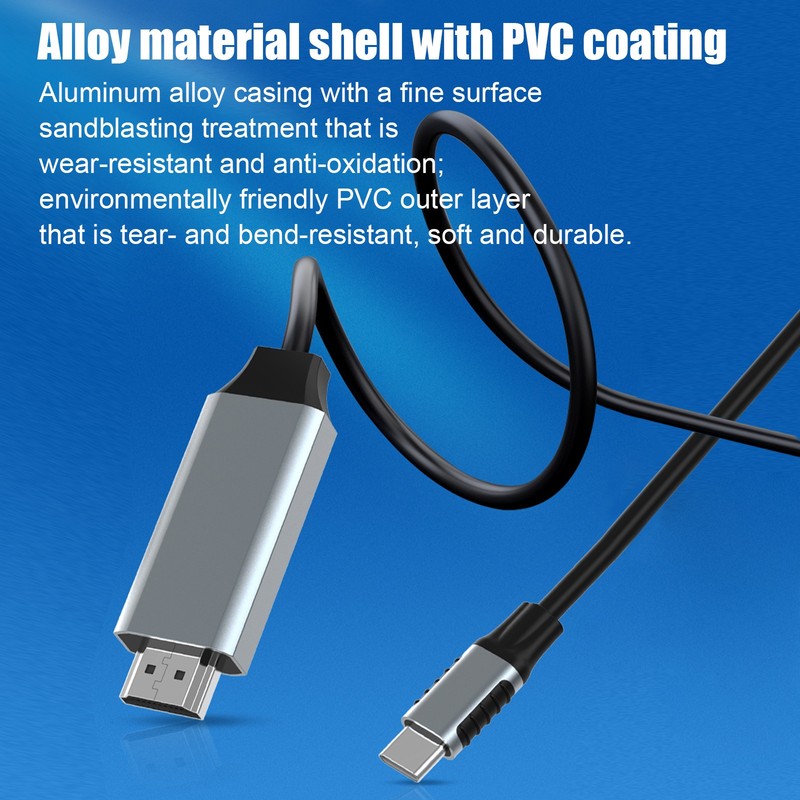 USB-C to HDMI Cable Adapter HDTV 4K 30Hz for Samsung LG MacBook Android iPhone gallery