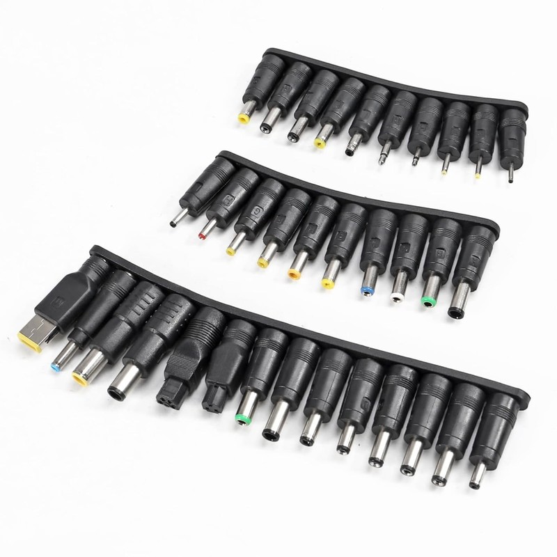34 Pcs Universal DC Connectors Plug Kit Power Adapter Connector Jack Tips gallery