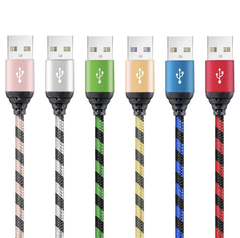 (x2) Micro USB Charging Charging Cable 3FT Long Nylon Braided USB TYPE C CABLE gallery