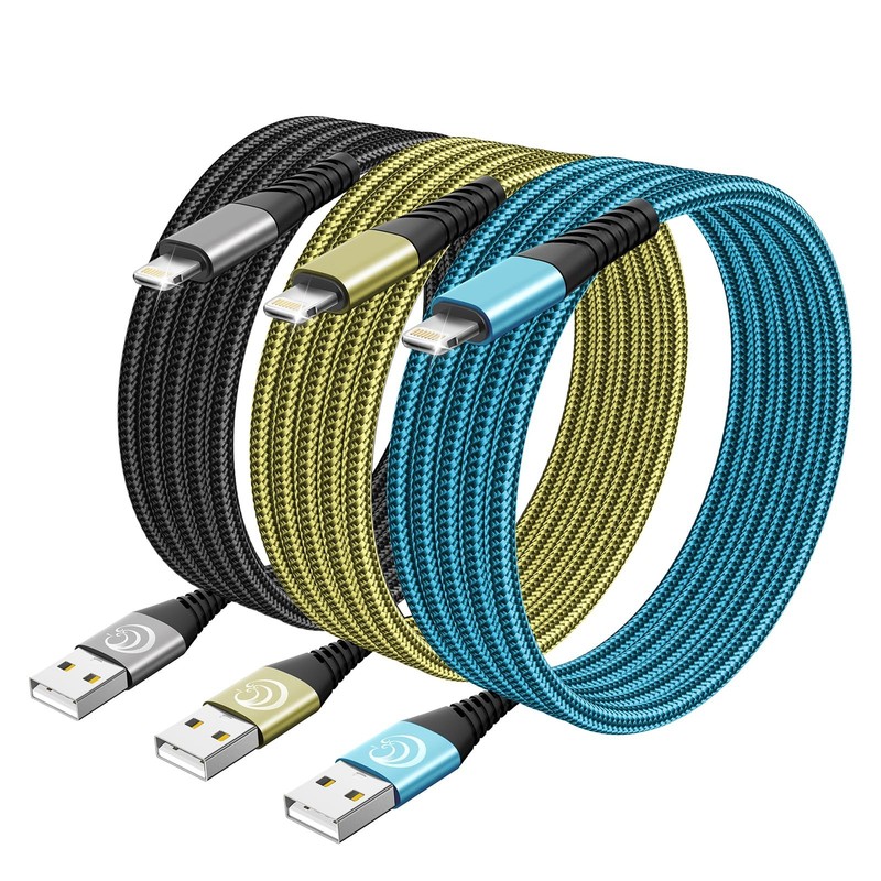 3Pack iPhone Charger 6ft, [Apple MFi Certified] Lightning Cable Fast Charging…