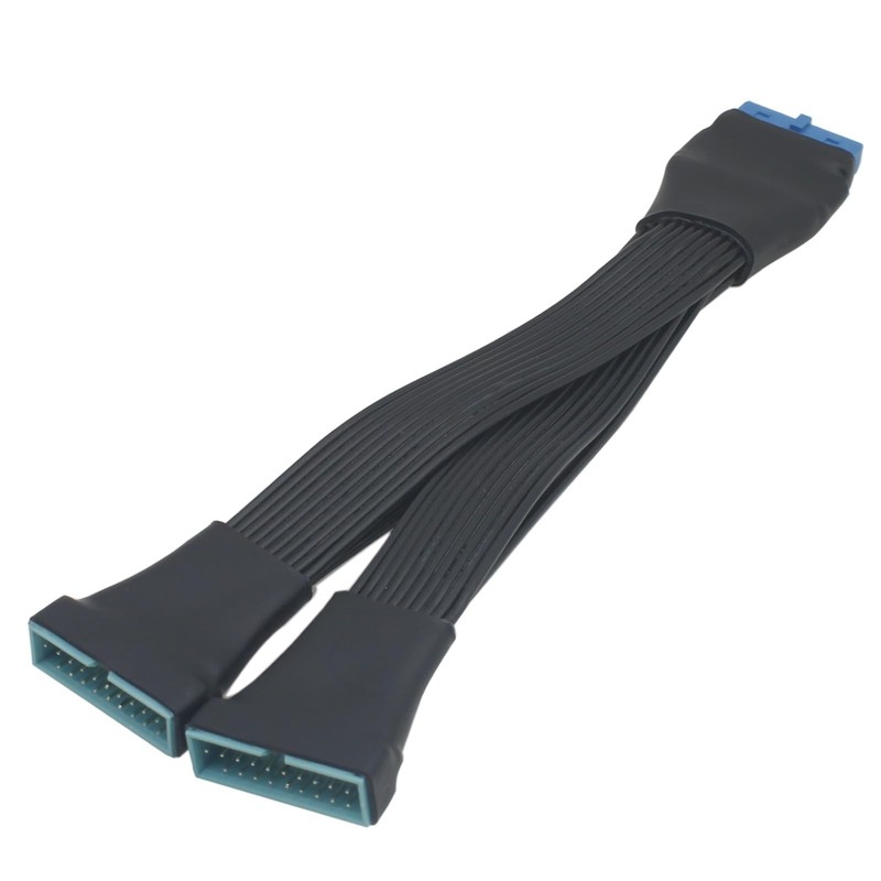 1 Pcs USB 3.0 Header Extension Cable 19 to 20 Pin 1 to 2 Y Splitter for Mothe…