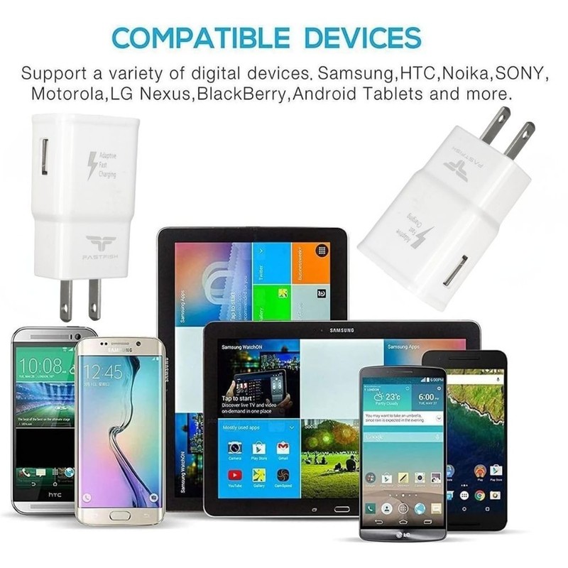 6Pcs For Samsung S25 S24 S23 S22 S21 Fast Charger Plug USB Power Adapter Block gallery