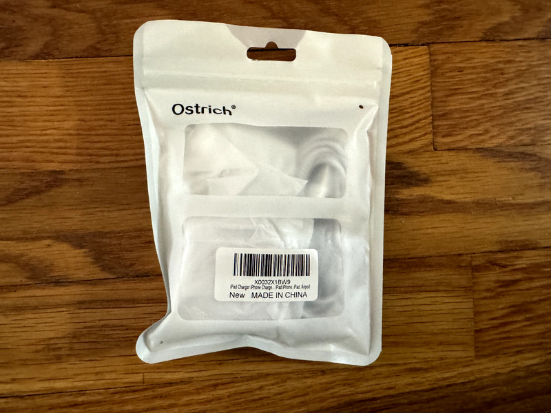 NEW 5V Ostrich wall charger for Apple iPhone, iPad, AirPod w/proprietary plug