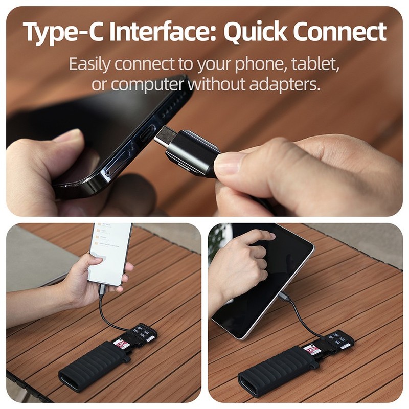 Multifunctional Card Case Card Reader SD / TF Card Organizer Fast Transfer Speed gallery