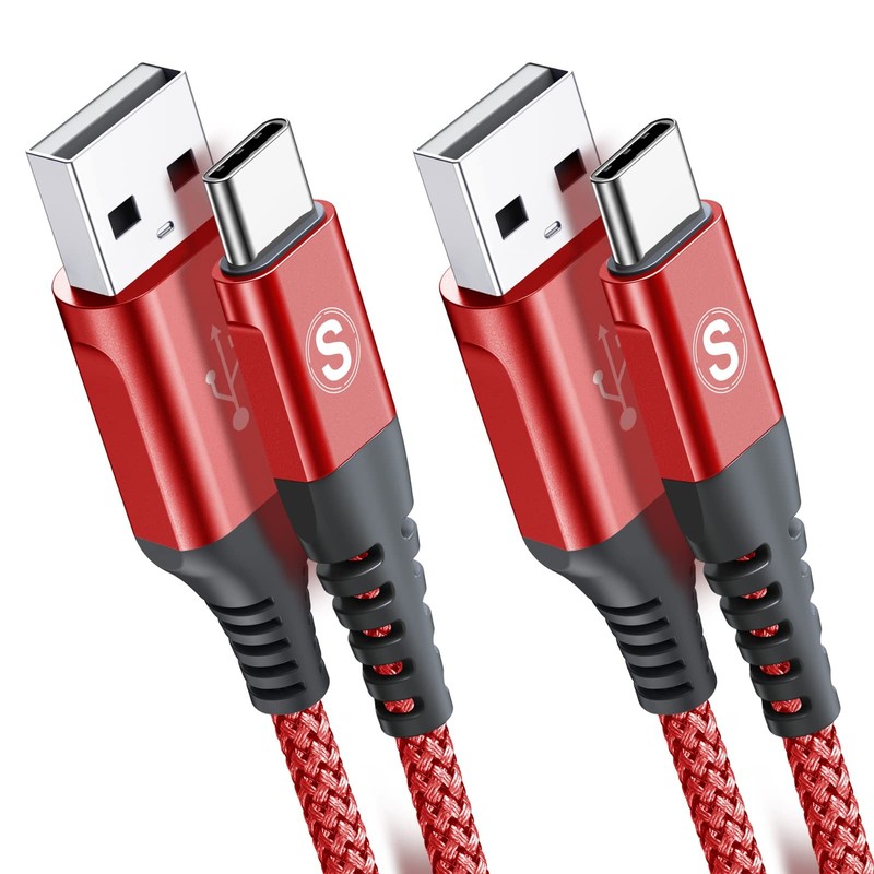 USB Cable 3.1A Fast Charging [2Pack,3.3ft+3.3ft], USB-A to USB-Charger Nylon ...