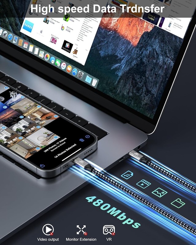 20ft/6m USB C to USB C Cable Fast Charging 60W Extra Long USB Type C new Cable gallery