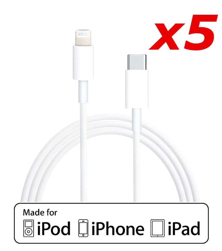 5 Pack 3ft MFI-Certified USB-C Charger Cable for Apple iPhone 12 13 14 Pro Max