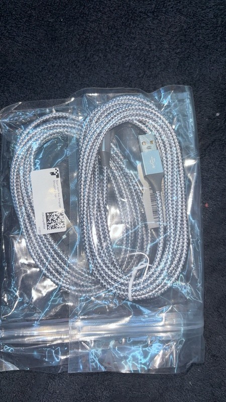 iPhone Charger Cable 2 Pack USB 8 Ft Long And Last For A Very long Time Grey