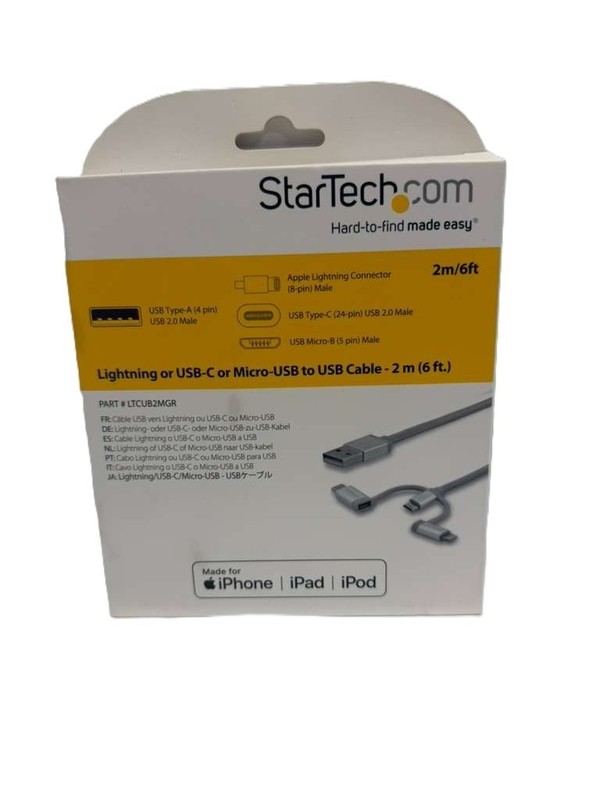 Startech.com LTCUB1MGR USB-C or Micro-USB to USB Cable