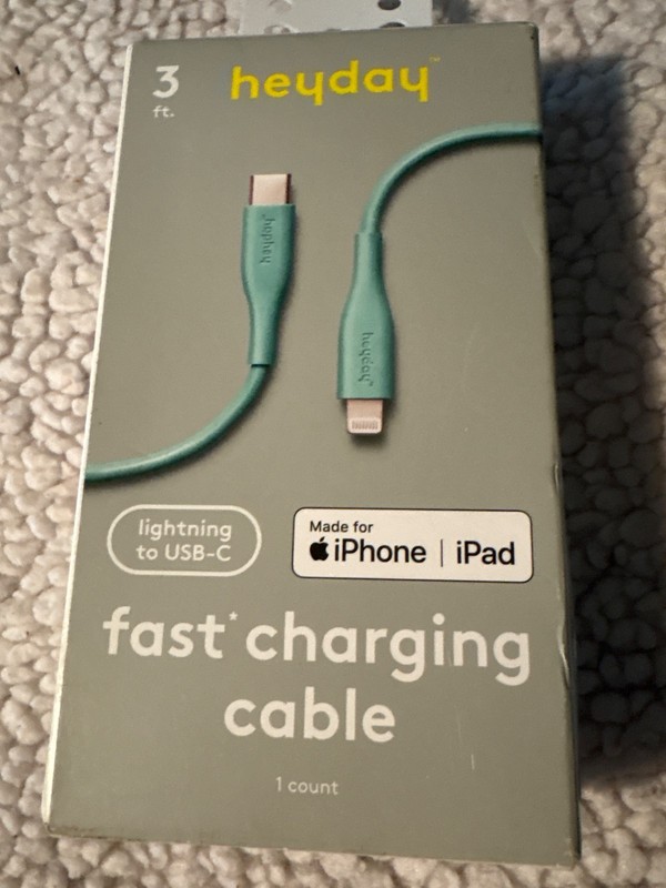 Heyday 3feet Fast Charging Cables USB- C To Lightning MFI Certified
