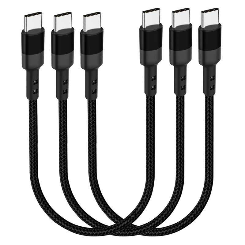 USB C to USB C Cable 1FT, 3-Pack 12 inch 20V 3A Type C PD Fast Charging Cord...