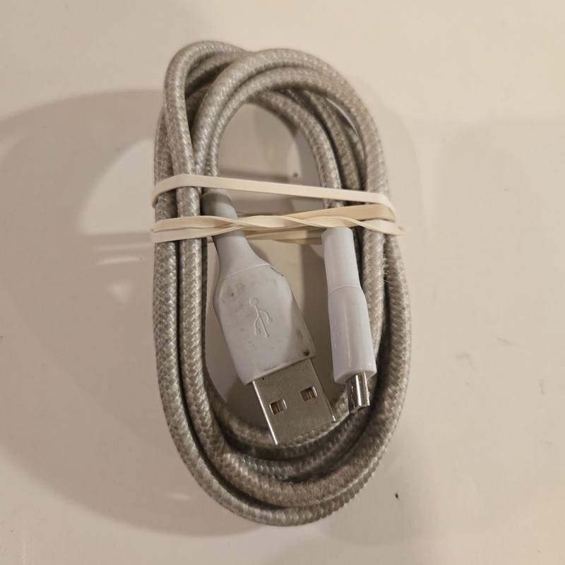 5-Foot Braided Micro USB Cable Gray Charging Data Cord Fast Sync Durable gallery