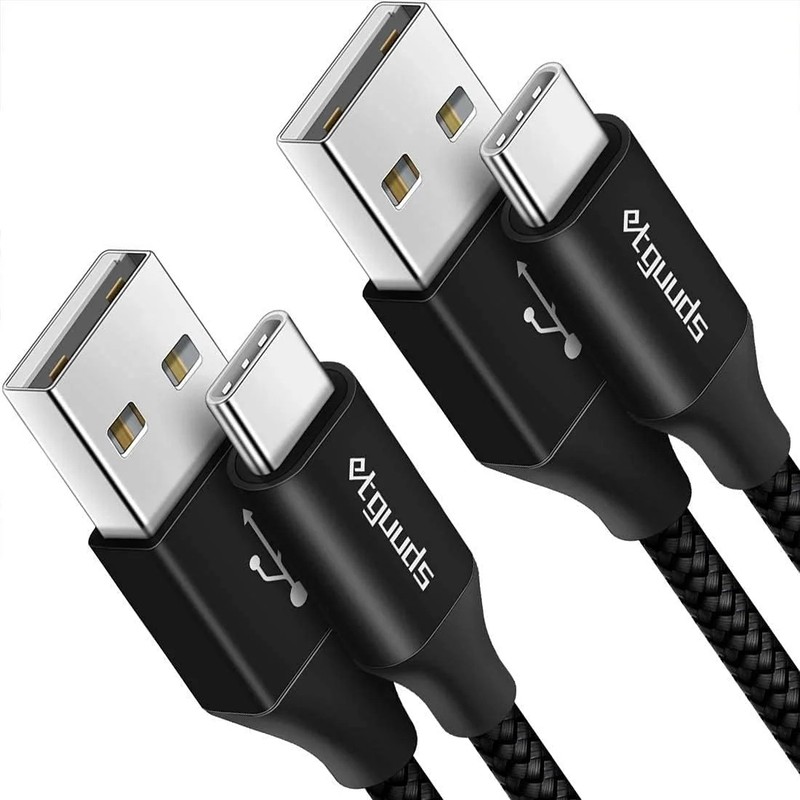 Long USB C Cable [12ft, 2-Pack], Fast Charging USB A to Type C Charger Cable Bra