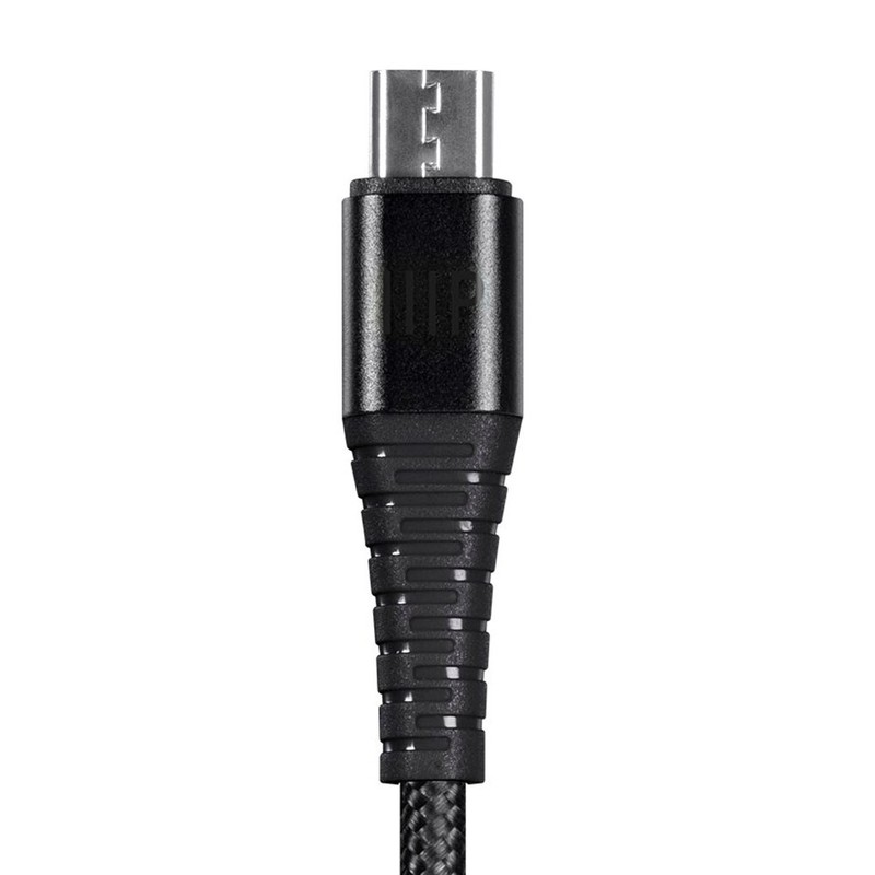 1.5FT USB Micro B to Type A Sync Data Charging Cable Reinforced Braided Black gallery