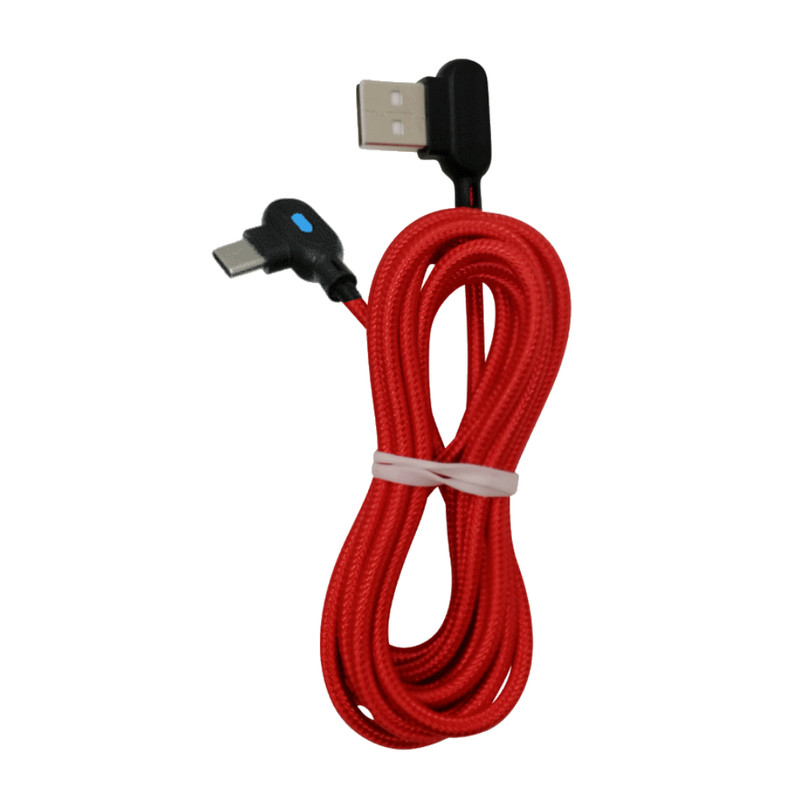 90 Degree Right Angle USB to Type C Charger Cable Fast Charging Type Sync Cord