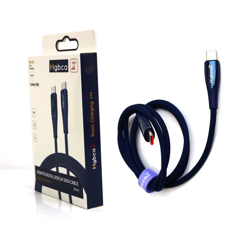 Mgbca Nylon Sonic Fast Charge USB-C Cable For Motorola Moto G Play 2023/2024