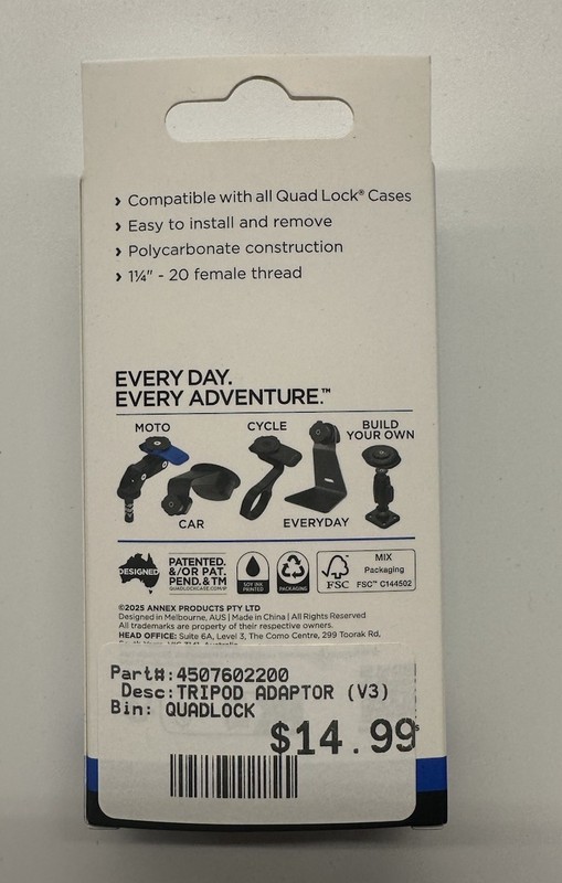 Quad Lock Tripod Adaptor 4507602200 gallery