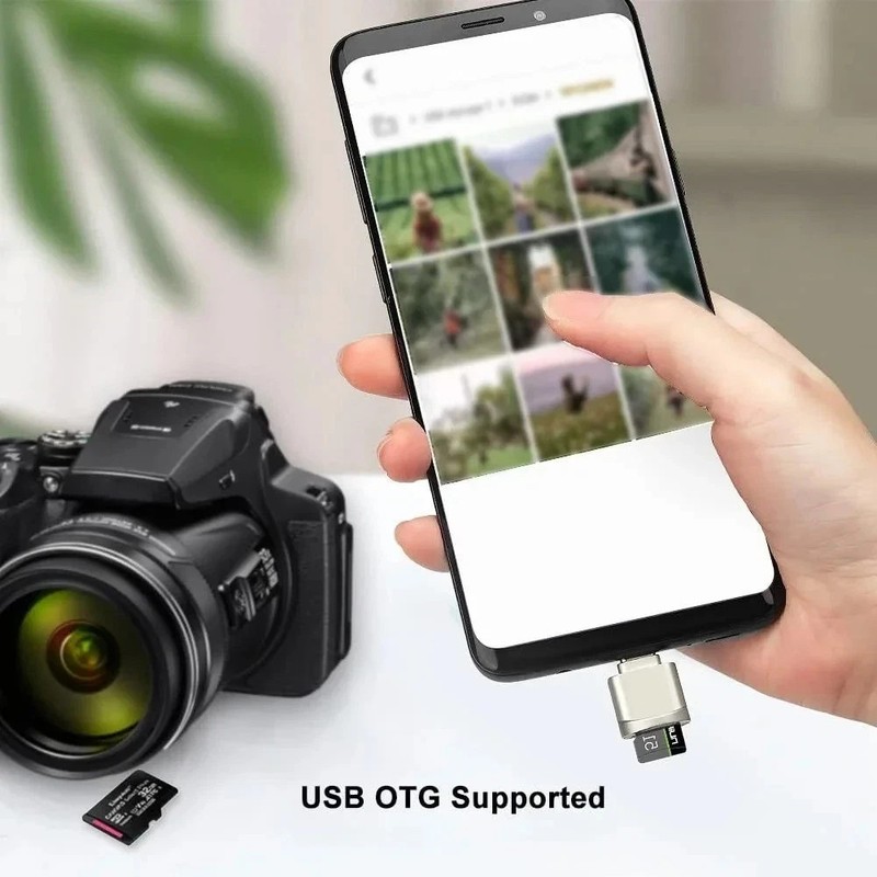 Type C To Micro SD TF Card Reader OTG USB Adapter Converter For Samsung Phone gallery