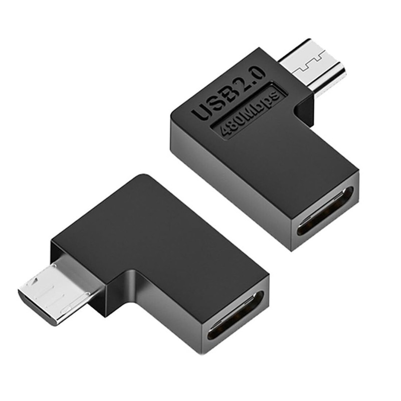 2 PCS USB2.0 Type C Female to Micro USB Male Power Data Adapter.USB C to Micr...