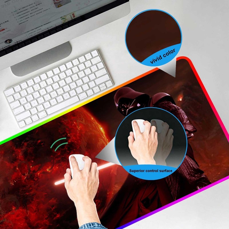 Large Gaming RGB Mouse Pad Custom Mouse Pads, Mousepad with Non-Slip Rubber B... gallery