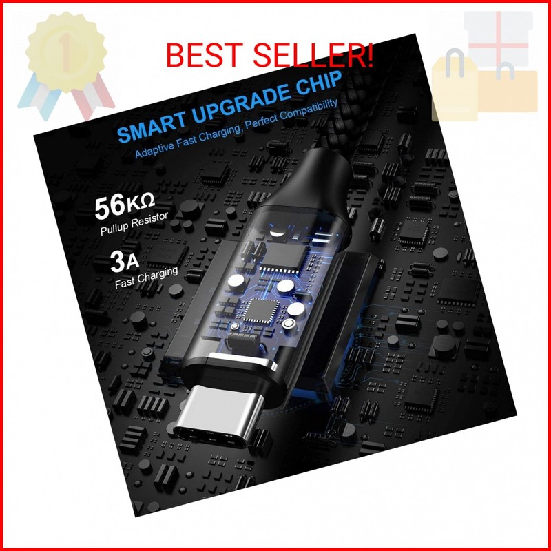 etguuds USB to USB C Cable 2ft, 2-Pack USB A to Type C Charger Cord Fast Chargin gallery