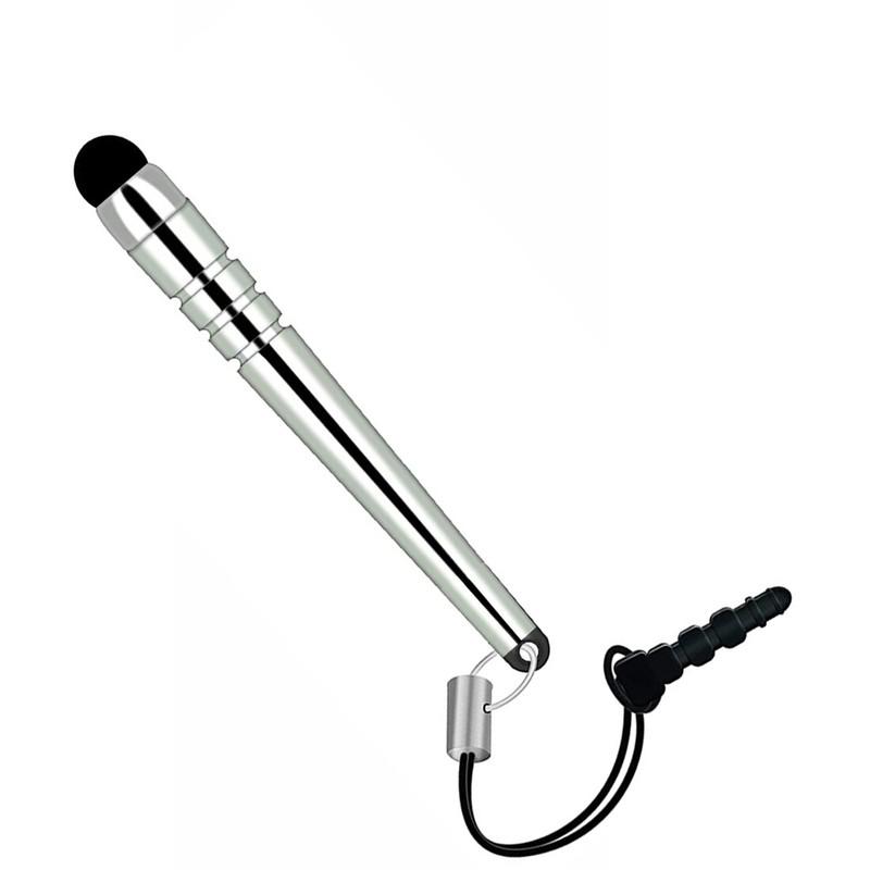 Silver Stylus Touch Pen Aluminum Compact for Cell Phones
