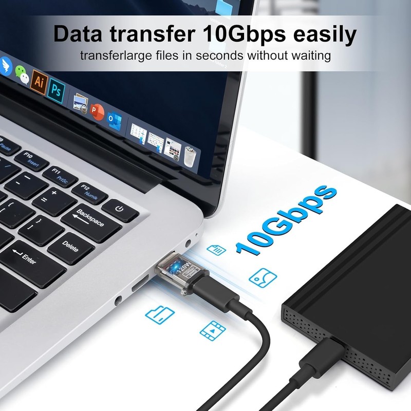 3-in-1 USB-C OTG Adapter Set - 120W Fast Charge & High-Speed Data Transfer gallery