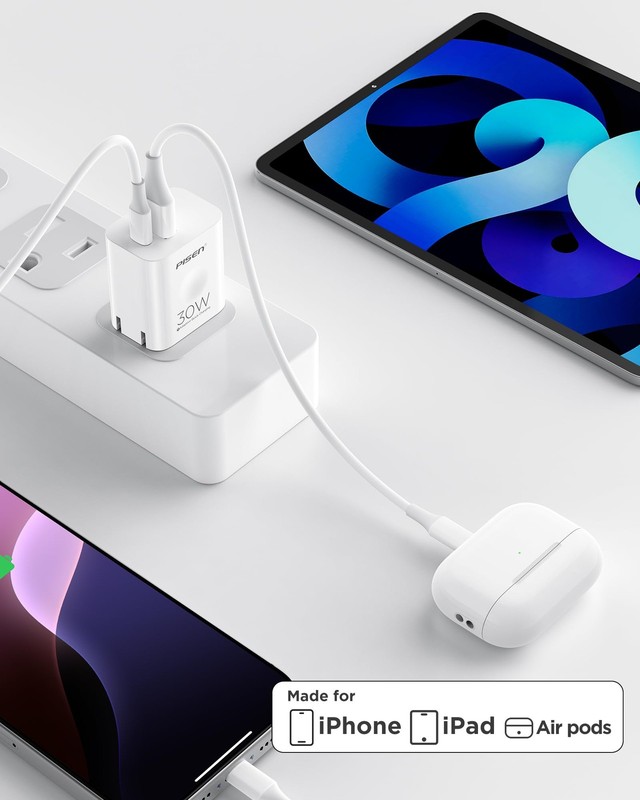 30W USB C Charger - PD QC 3.0 Dual Port Charging Block, 30 Watt USB C Charger... gallery