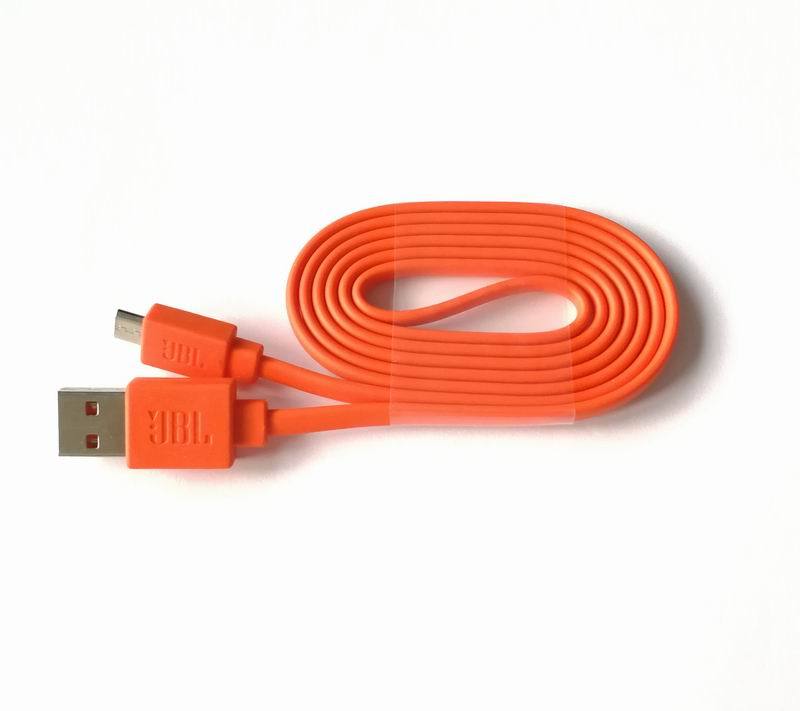 Flat Micro USB charger orange cable for JBL GO FLIP2 FLIP4 Wireless Earphone